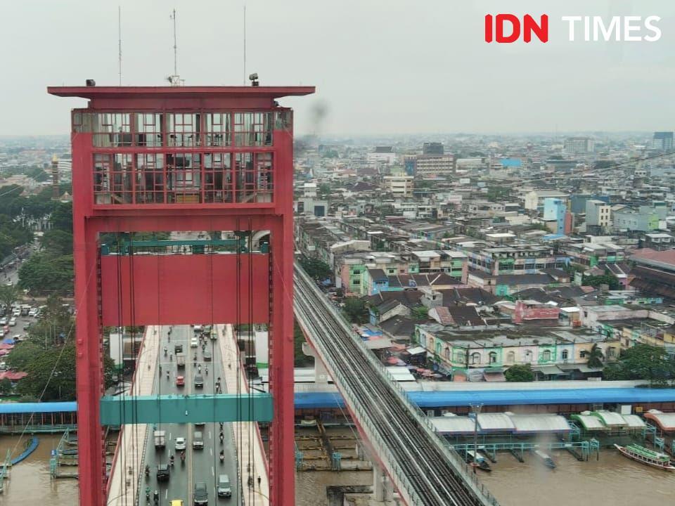 Akses Wisata Menara Ampera Palembang Ditutup, Efek Efisiensi Anggaran