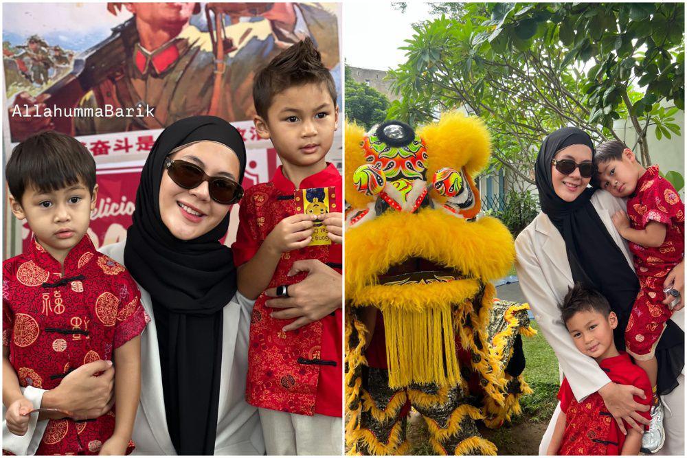 10 Potret Paula Verhoeven Hadiri Acara Imlek di Sekolah Buah Hati
