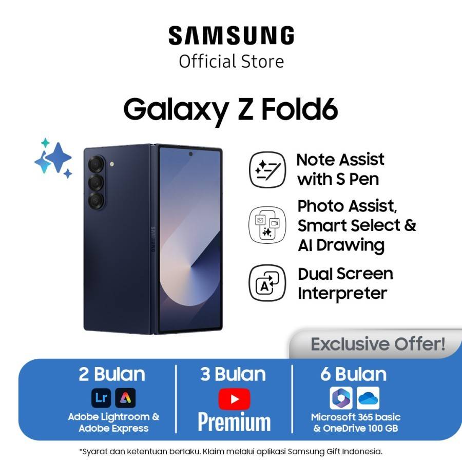 Samsung Galaxy Z Fold6 (tokopedia.com/Samsung Official Store)