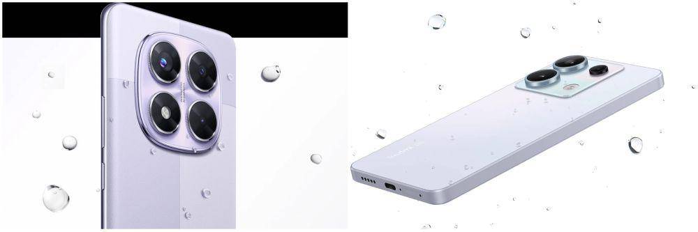 ilustrasi Xiaomi Redmi Note 14 Pro 5G yang bersertifikasi IP68 (kiri) dan Xiaomi Redmi Note 13 Pro 5G yang bersertifikasi IP54 (kanan) (mi.co.id)