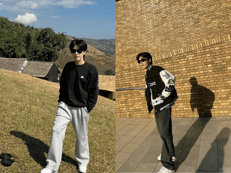 outfit loose pants ala Teepakron Kwanboon (instagram.com/ppromxx_)