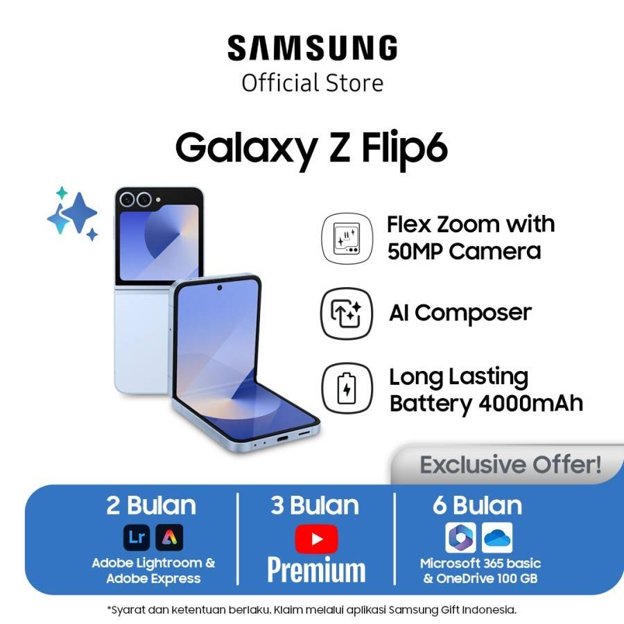 Samsung Galaxy Z Flip6 (tokopedia.com/Samsung Official Store)