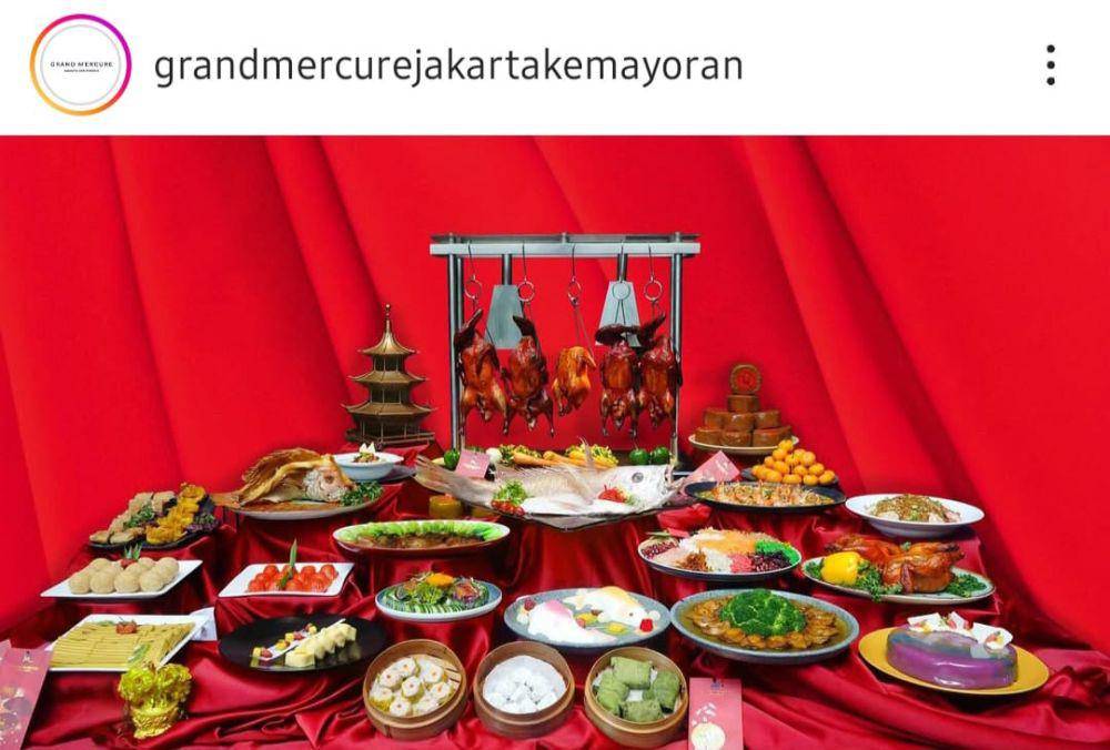 Potret menu Imlek di Grand Mercure Jakarta Kemayoran (instagram.com/grandmercurejakartakemayoran)