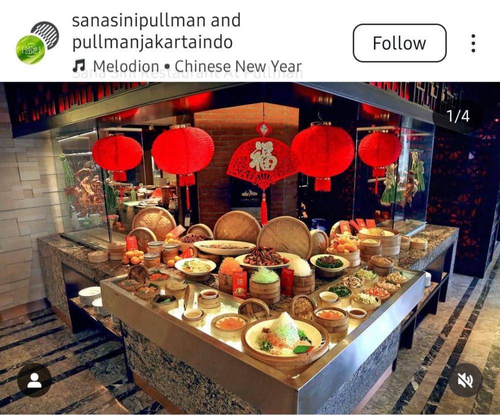 Potret menu Imlek di Pullman Jakarta (instagram.com/sanasinipullman)