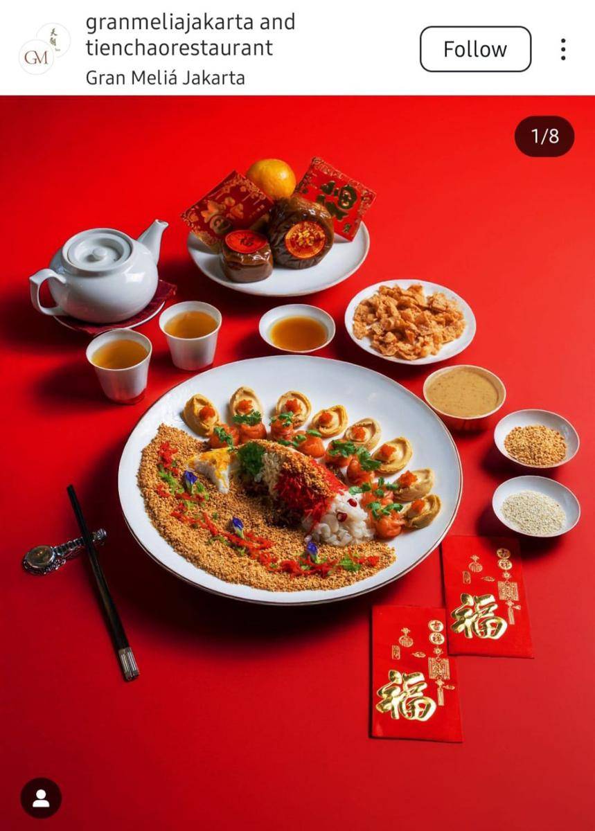 Potret menu Imlek di Gran Melia Jakarta (instagram.com/granmeliajakarta)
