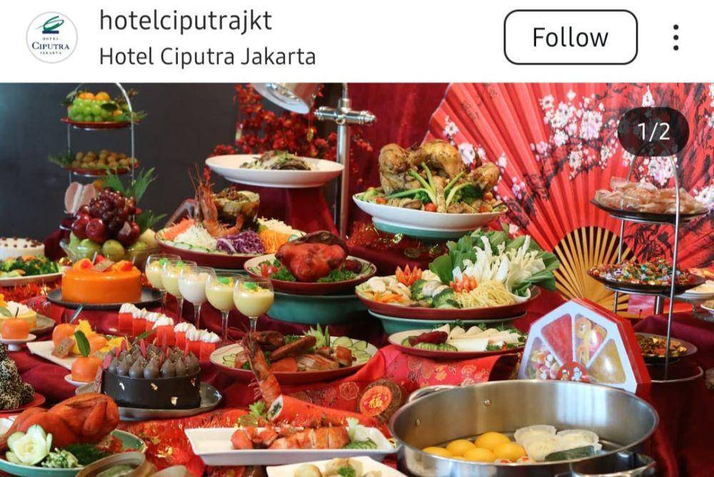Potret menu Imlek di Hotel Ciputra Jakarta (instagram.com/hotelciputrajkt)