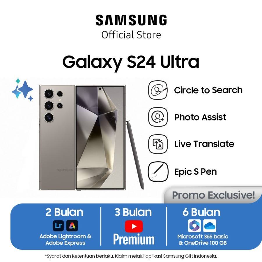 Samsung Galaxy S24 Ultra (tokopedia.com/Samsung Official Store)
