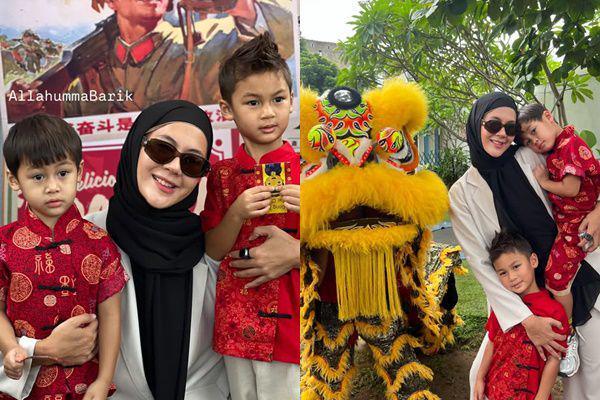 Potret Kedua Anak Paula Verhoeven Ikut Perayaan Imlek 2025 di Sekolah
