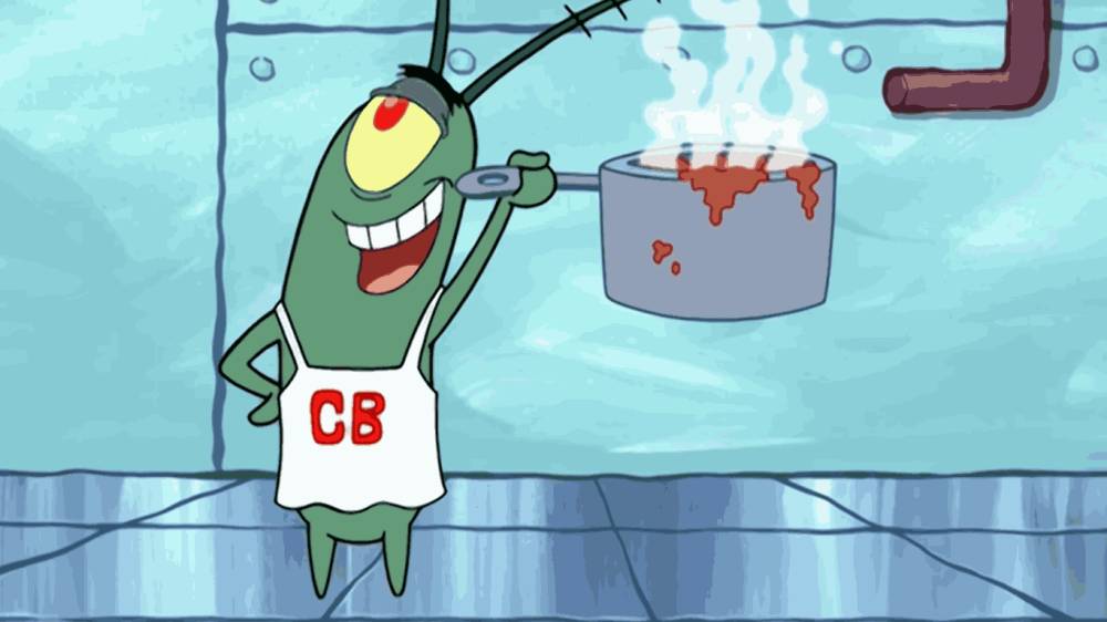 Plankton memasak chum (youtube.com/Nickelodeon Bahasa)