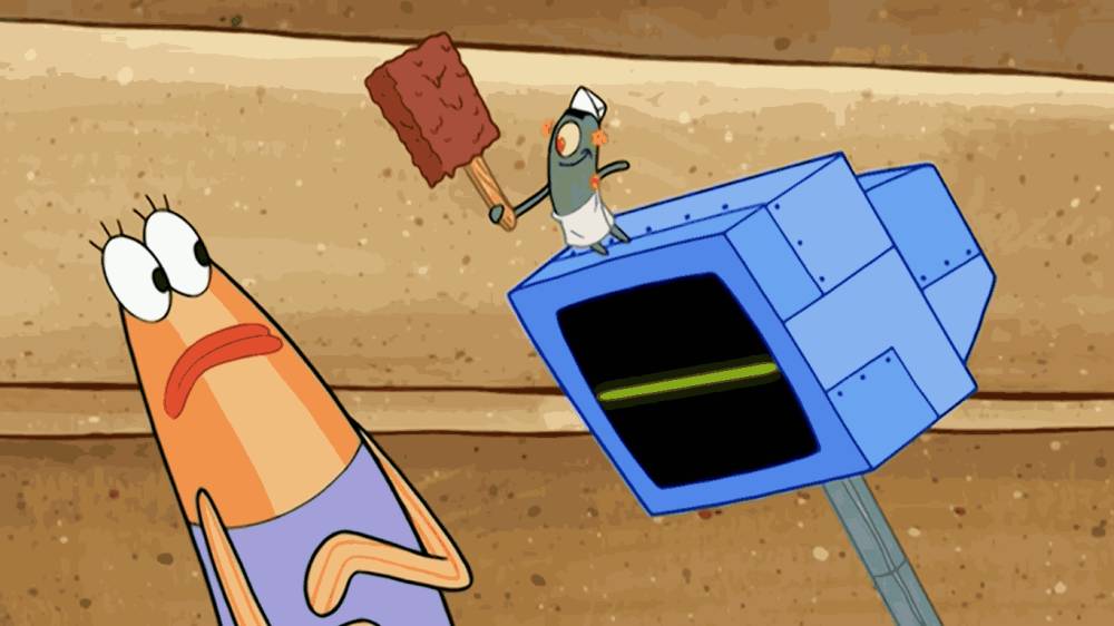 Plankton menjual chum (youtube.com/Spongebob Squarepants Official)