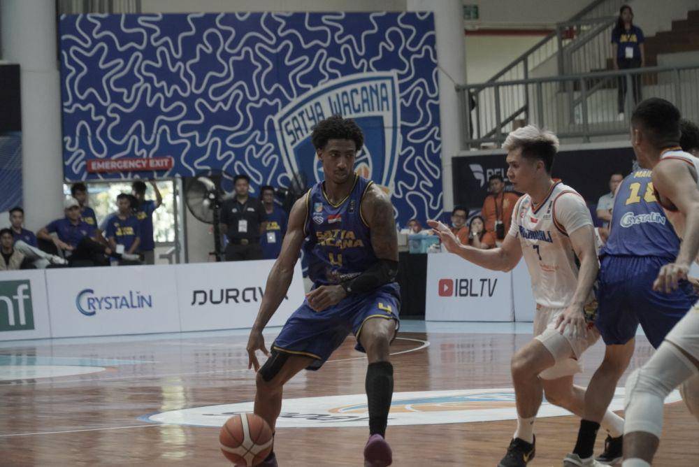 Satya Wacana Salatiga melawan Rajawali Medan pada laga lanjutan Indonesian Basketball League (IBL) 2025 di di GOR Basket Prof. Susilo Wibowo, Undip, Semarang, Sabtu (25/1/2025). (Dok. Satya Wacana Salatiga)