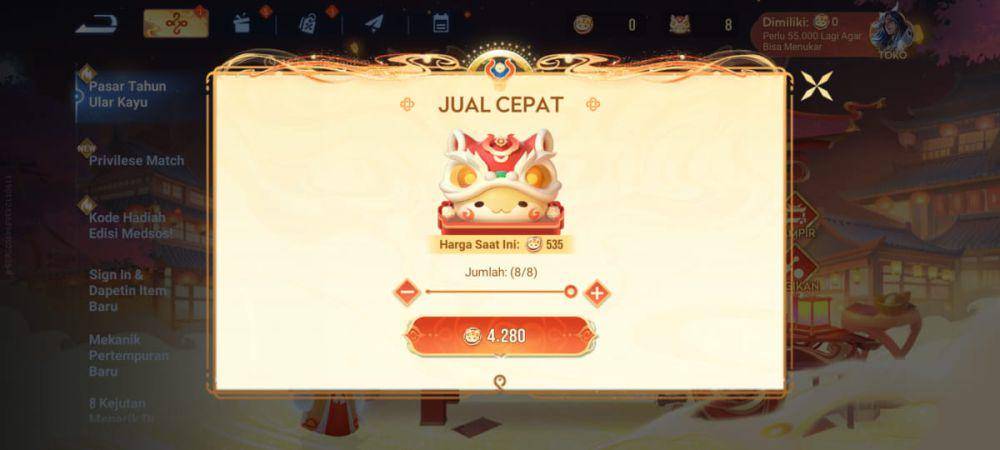 event Pasar Tahun Ular Kayu di Honor of Kings (dok. TiMi Studio Group/Honor of Kings)