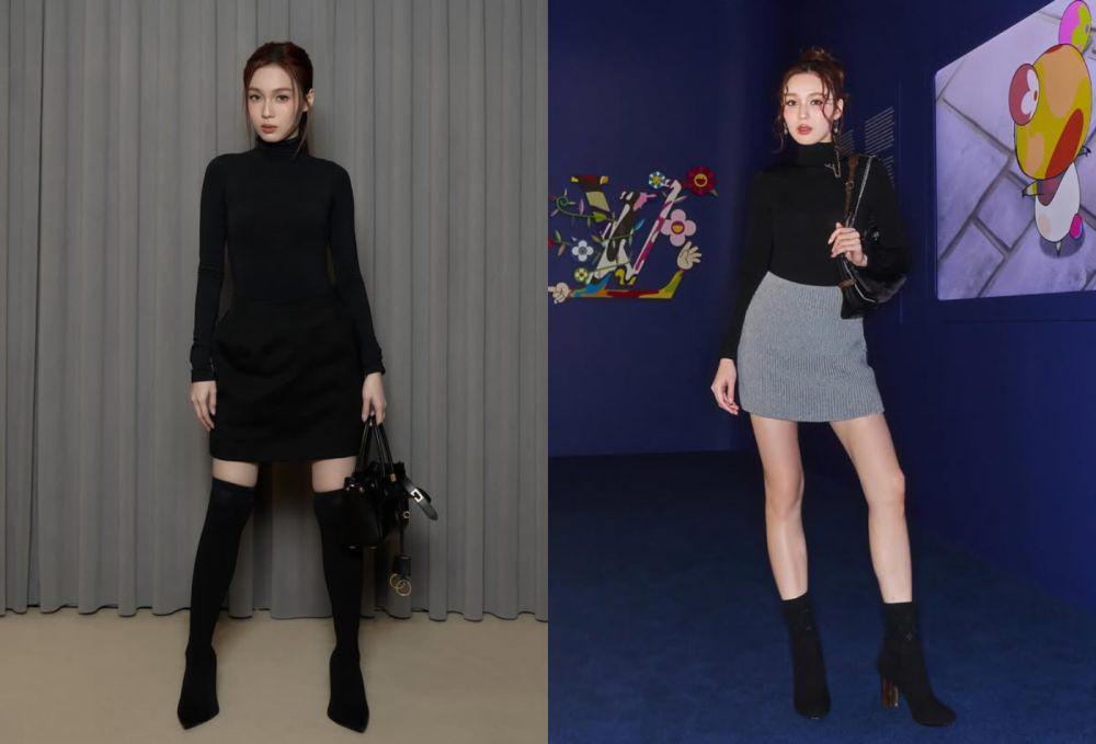 9 Ide OOTD Nuansa Hitam untuk Bentuk Tubuh Petite ala Love Pattranite
