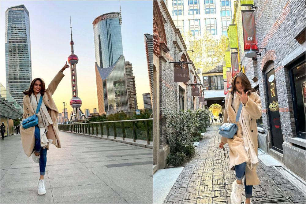 8 Potret Cinta Laura saat Jalan-Jalan ke Shanghai, Enjoy!