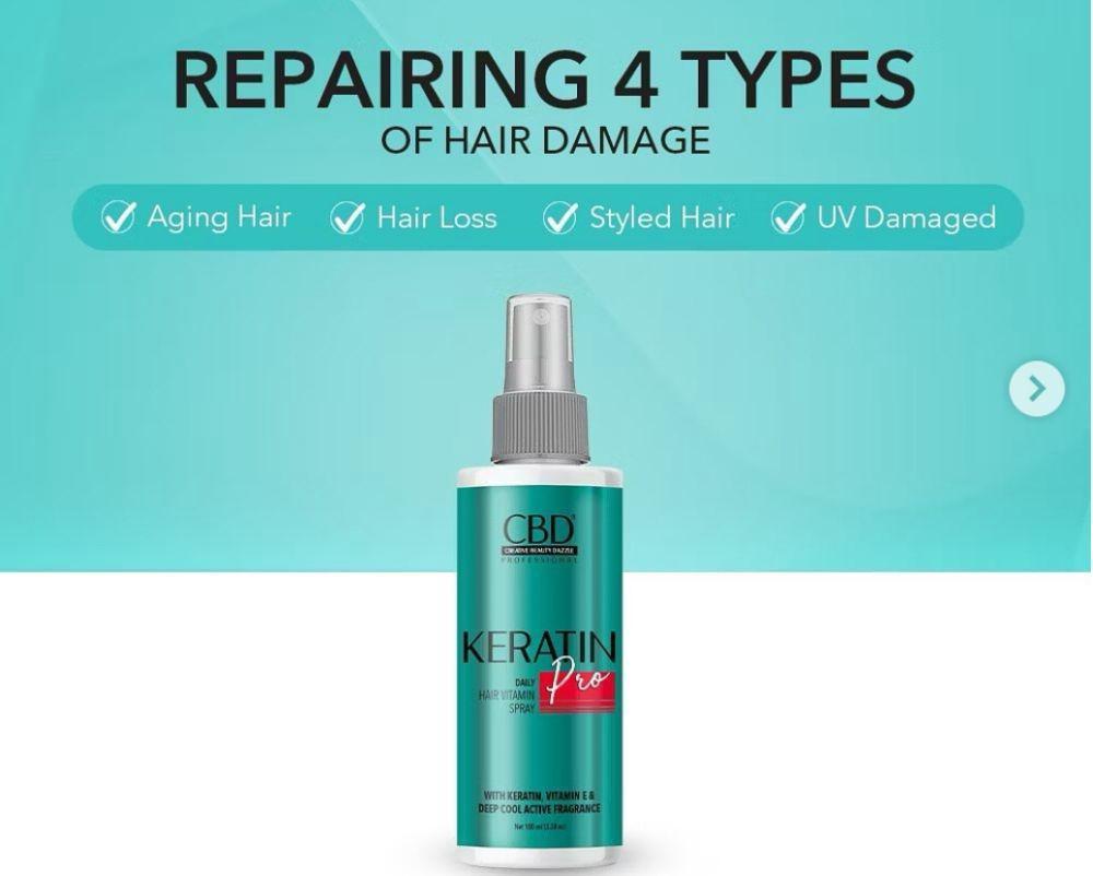 CBD Professional Keratin Pro Daily Hair Vitamin (www.instagram.com/istana.cosmetics)
