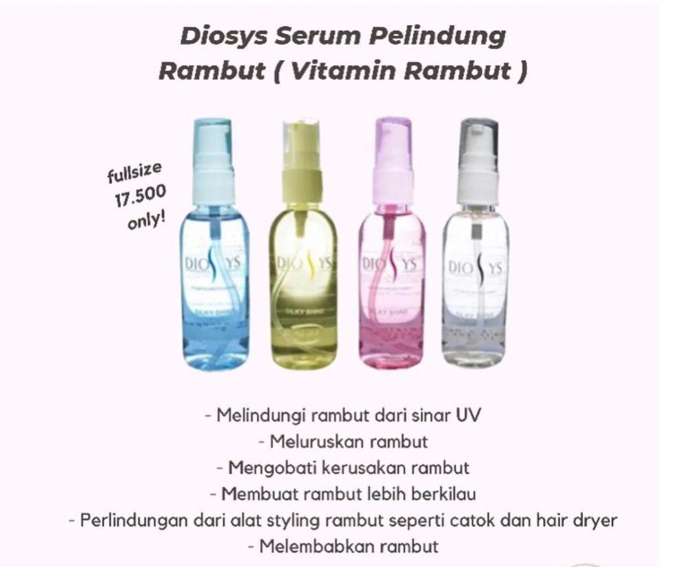 Diosys Serum Pelindung Rambut Plus Vitamin E Putih (www.instagram.com/stuffbyms)