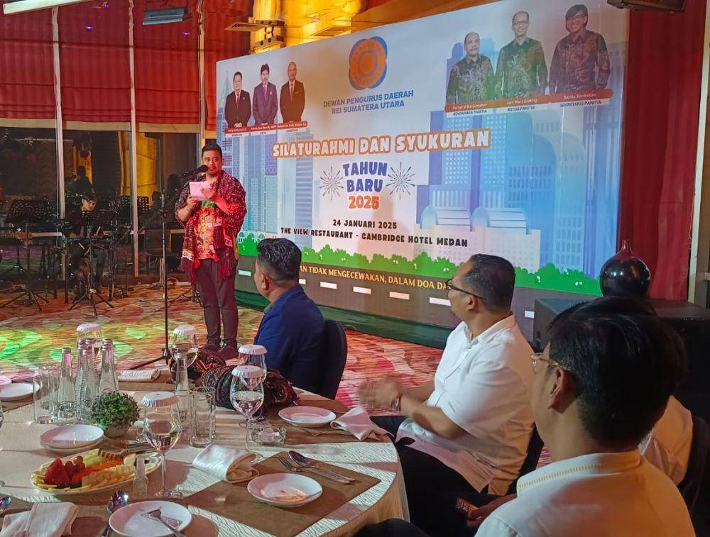 Wali Kota Medan Bobby Nasution menghadiri Silaturahmi dan Syukuran DPD REI Sumut (IDN Times/Arifin Al Alamudi)