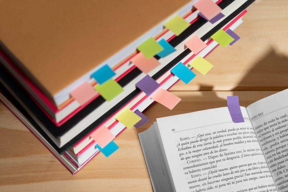 ilustrasi sticky tabs atau penanda halaman (freepik.com/freepik)