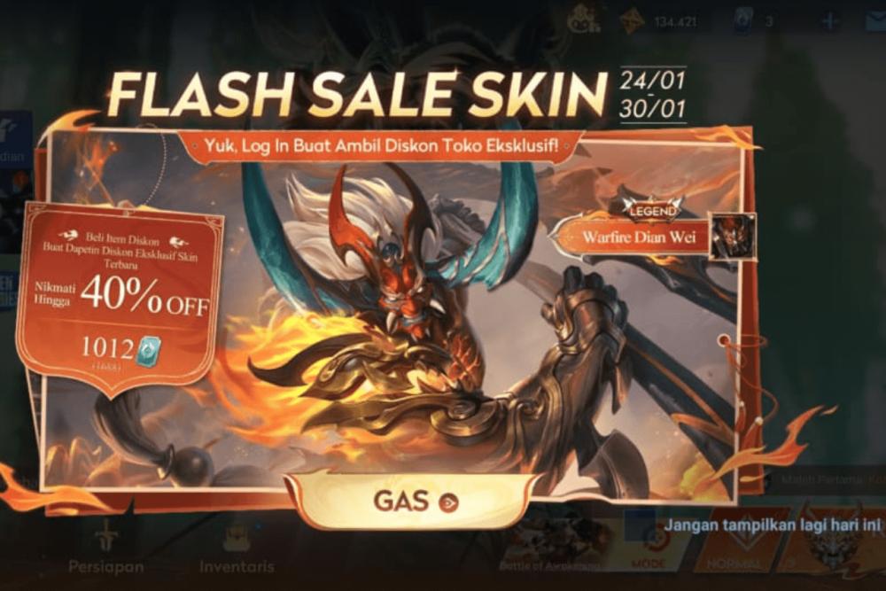 Event Toko Diskon Berbatas Waktu di Honor of Kings, Item makin Murah