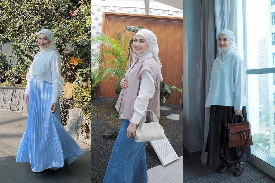 12 Inspirasi Outfit Bumil ala Kesha Ratuliu, Nyaman dan Modis!