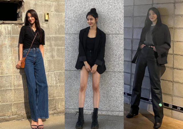 9 OOTD Nuansa Hitam ala Han Ji Eun, Pemain Drakor Study Group