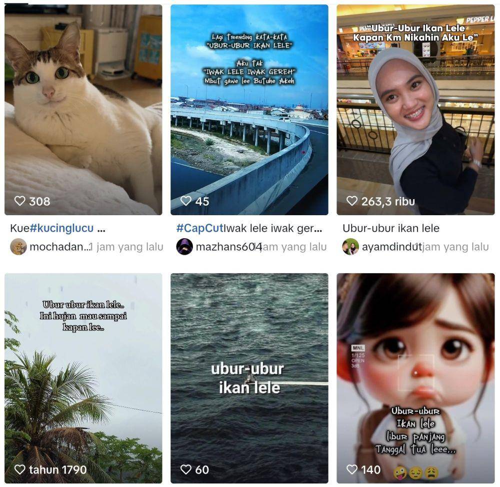 Jokes pantun 'Ubur-ubur Ikan Lele' (TikTok.com)