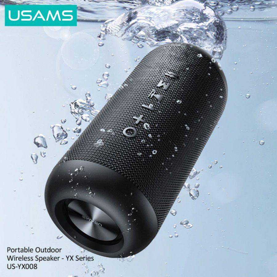 USAMS YX008 Portable Outdoor Wireless Speaker Bluetooth IPX6 (tokopedia.com/USAMS ID Official)