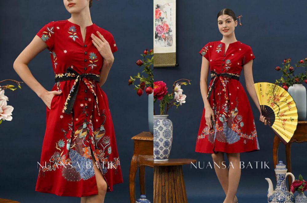 Nuansa Batik - Dress Batik Midi (shopee.co.id)