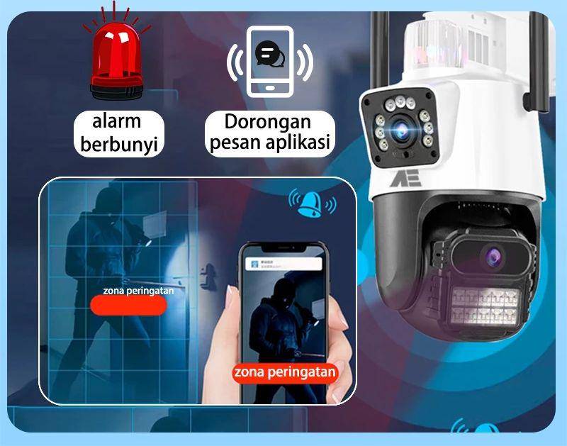 AE CCTV Outdoor Dual Lens (shopee.co.id/AE Homelife Official Store)