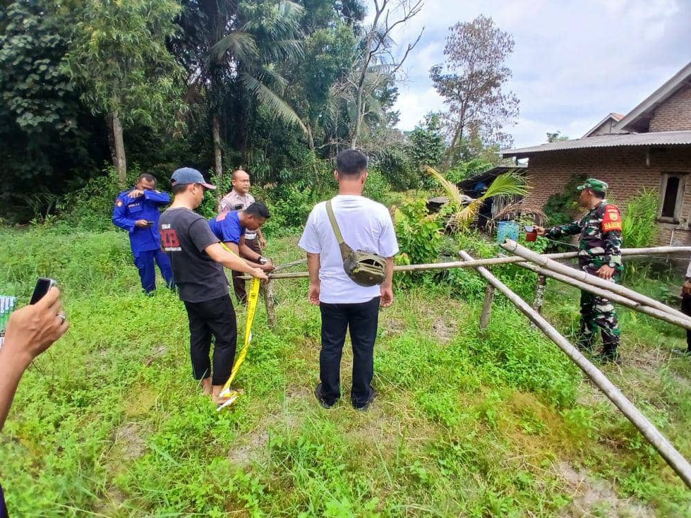 Penampakan TKP ledakan bom ikan Dusun 4 Desa Marga Sari, Kecamatan Labuhan Maringgai, Lampung Timur. (DOK. Polres Lampung Timur).