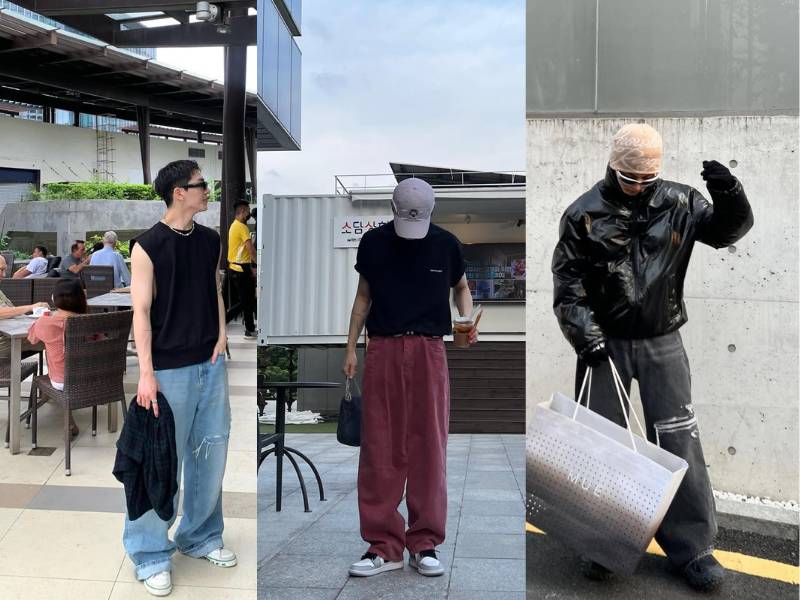 outfit baggy jeans pants ala Kino PENTAGON (instagram.com/831x10)
