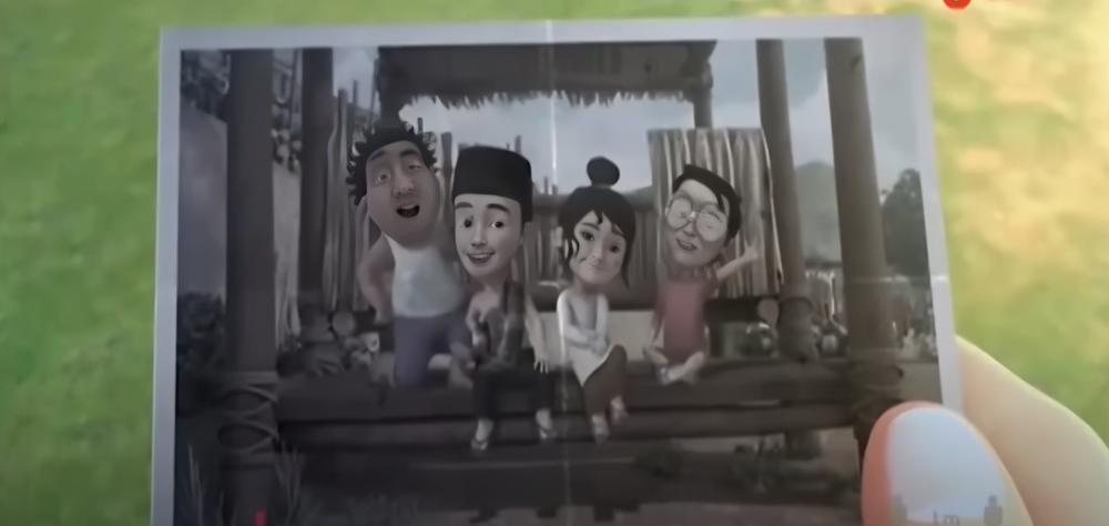 Tok Dalang, Uncle Muthu, Ah Tong, dan Opah semasa muda (youtube.com/Les' Copacue Production)