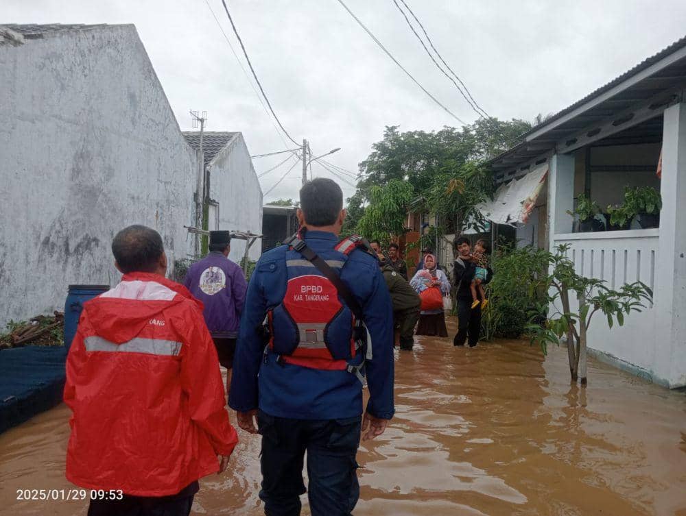 Bertambah, 1.584 KK di Kabupaten Tangerang Terendam Banjir