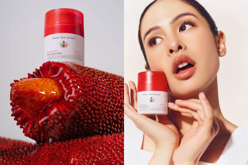 Potret pelembap Papua Red Fruit Plumping Cream dengan kemasan baru. (dok. From This Island)