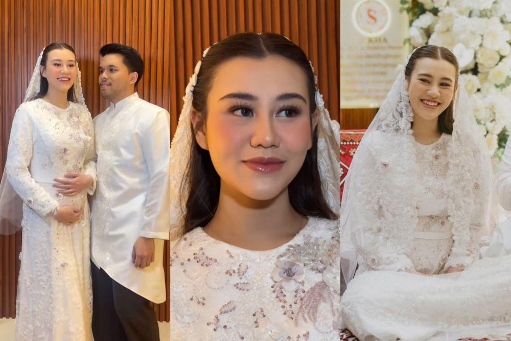10 Inspirasi Dress dan Makeup Aaliyah Massaid di Tasyakuran Kehamilan