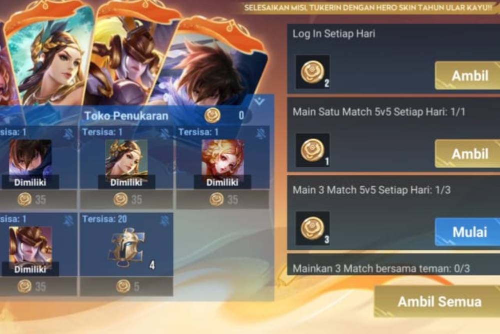event Gratis Hero Skin Tahun Ular Kayu di Honor of Kings (dok. TiMi Studio Group/Honor of Kings)
