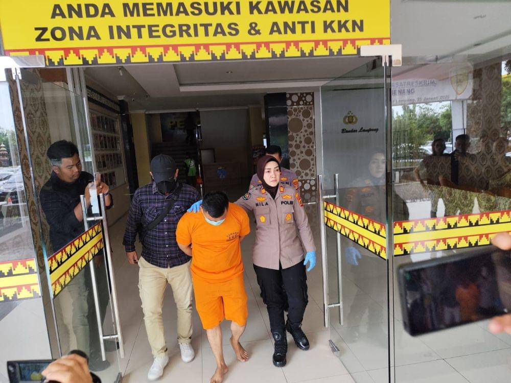 SH pelaku pemerkosaan Santriwati di Bandar Lampung. (IDN Times/Muhaimin)