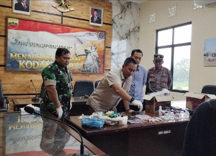 Kodam I/BB Serahkan Barang Bukti Narkoba di Pancurbatu ke Polisi