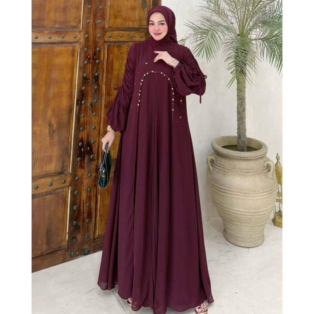 gamis payet (shopee.com/Vallina Outfit Official Shop)