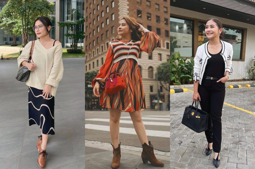 7 Ide Outfit Knitwear ala Prilly Latuconsina, Simpel dan Modis