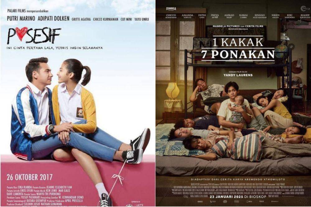 Film drama yang related dengan anak muda (dok. Palari Films / Posesif | dok. Cerita Films / 1 Kakak 7 Ponakan)