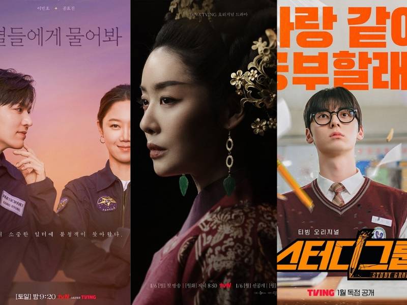 Poster drakor When the Stars Gossip, The Queen Who Crowns, dan Study Group (instagram.com/studiodragon.official)
