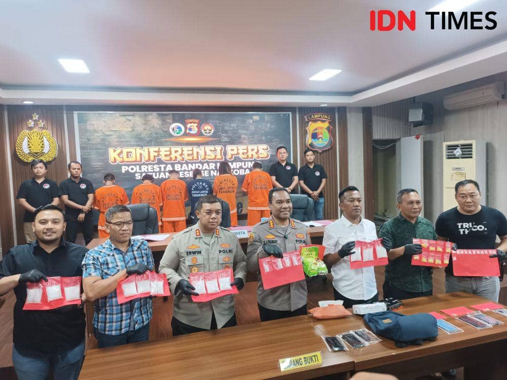 Polresta Bandar Lampung Bongkar Jaringan Narkoba Lintas Provinsi
