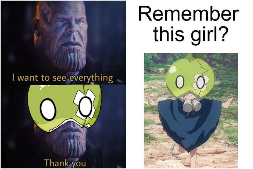 kolase potret meme Suika Dr. Stone (reddit.com/user/TryToEpic | reddit.com/user/toradorito)