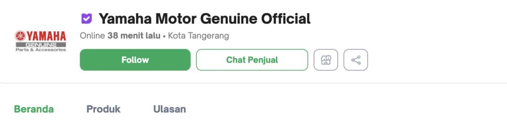 potret e-commerce resmi Yamaha (dok. tokopedia.com/Yamaha Motor Genuine Official)