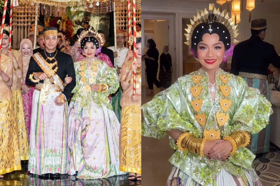 7 Busana dan Makeup Tamara Kalla di Resepsi Nikah dengan Rasyid Rajasa
