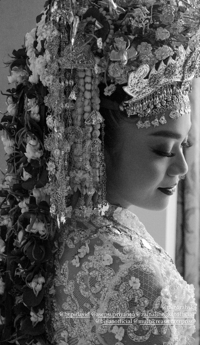 Busana dan Makeup Tamara Kalla di Akad Nikah bersama Rasyid Rajasa (instagram.com/olehcandrika)