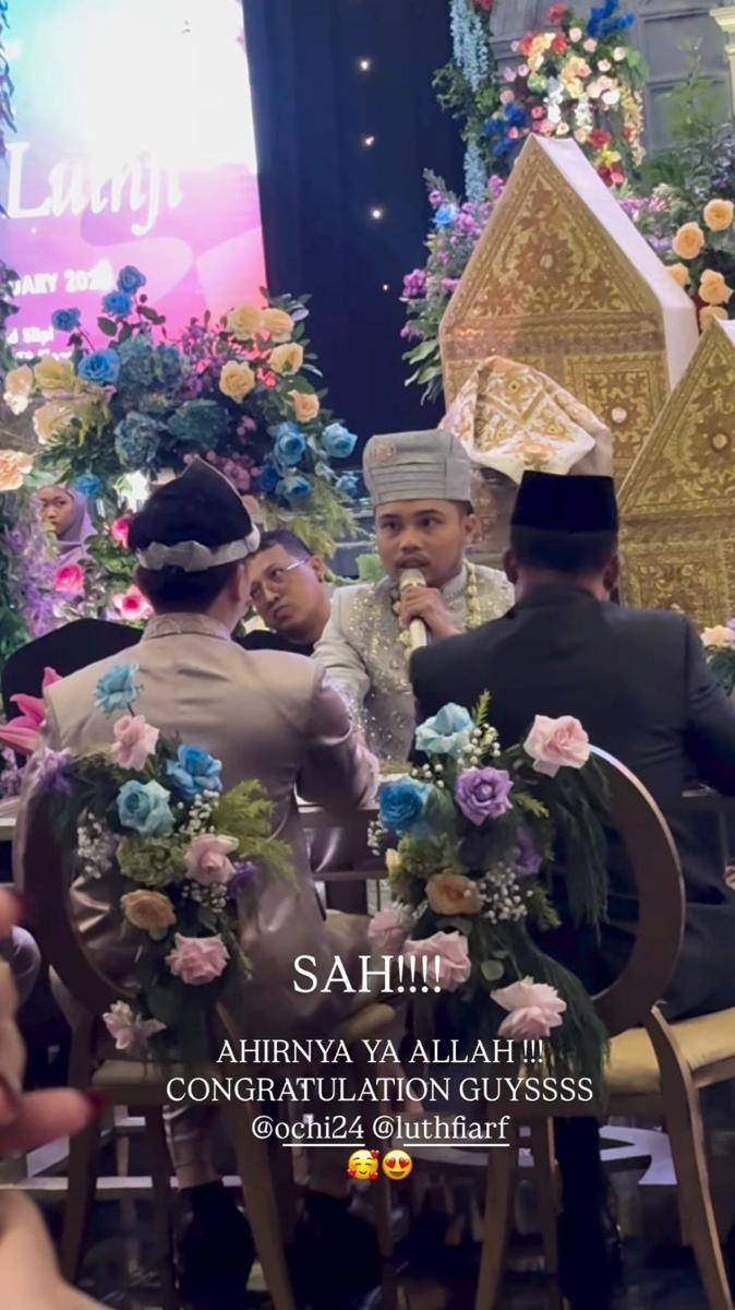 Akad nikah Ochi Rosdiana dan Luthfi Arif (Instagram.com/reginalyaa)