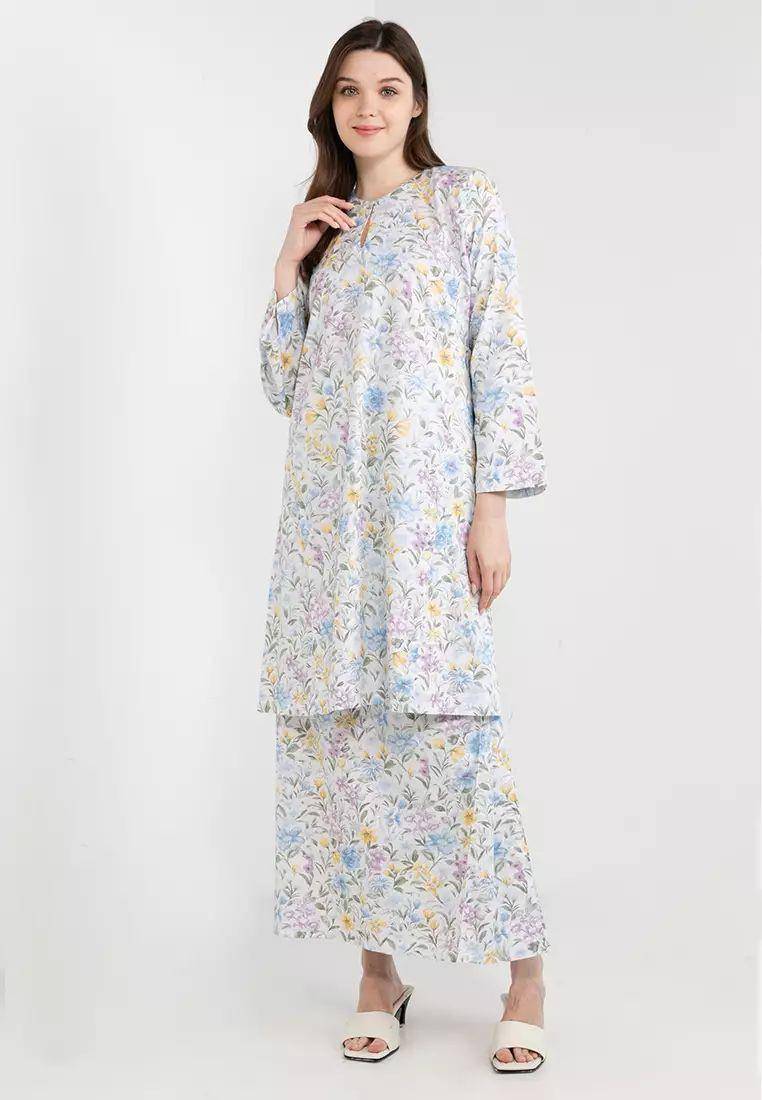 Baju Kurung Pahang Melati (zalora.co.id/butik-sireh-pinang)