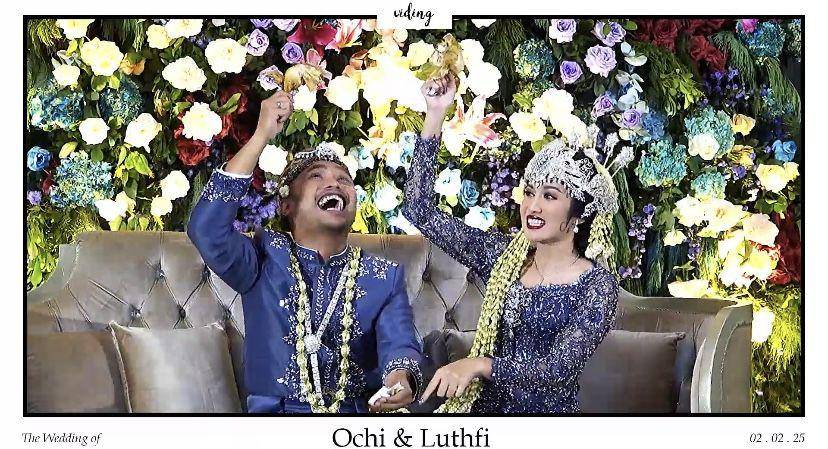 potret resepsi pernikahan Ochi Rosdiana dan Luthfi Arif Adianto (youtube.com/Ochi Rosdiana)